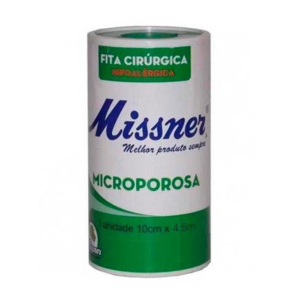 Imagem de Fita Cirúrgica Misser Microporosa Hipoalergica Branca 10cm x 4,5m