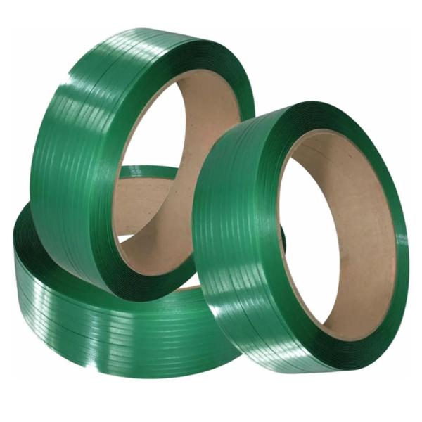 Fita de Arquear PET Poliéster Verde 16mm - Alta Resistência para Paletização e Embalagem - Tutti Suprimentos Imagem de Fita de Arquear PET Poliéster Verde 16mm - Alta Resistência para Paletização e Embalagem