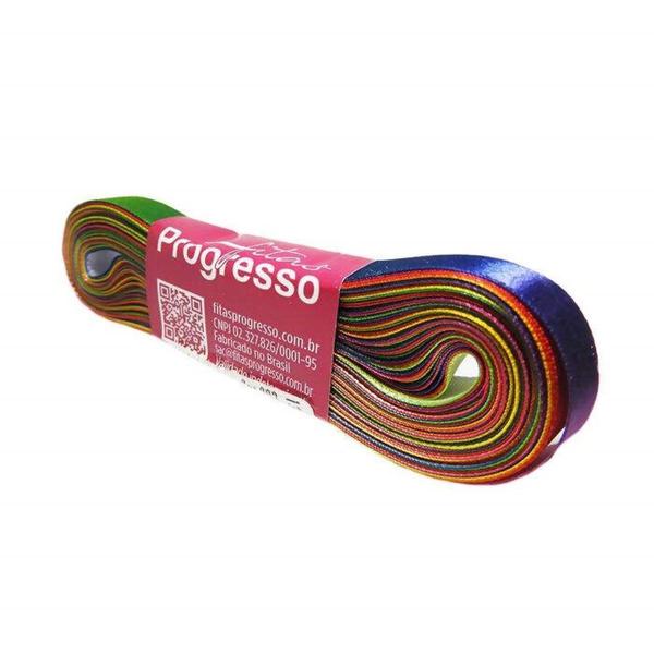 Imagem de Fita de Cetim 7665 Multicolor 10mm Progresso N02 10m