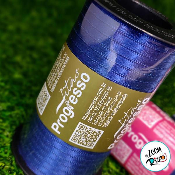 Fita de Cetim Carretel T900/000 4mm - 100m Cor 1199 Azul Bic - 1 unidade - Fitas Progresso - Rizzo Imagem de Fita de Cetim Carretel T900/000 4mm - 100m Cor 1199 Azul Bic - 1 unidade - Fitas Progresso - Rizzo
