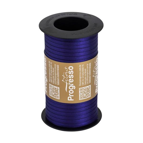 Fita de Cetim Carretel T900/000 4mm - 100m Cor 1199 Azul Bic - 1 unidade - Fitas Progresso - Rizzo Imagem de Fita de Cetim Carretel T900/000 4mm - 100m Cor 1199 Azul Bic - 1 unidade - Fitas Progresso - Rizzo
