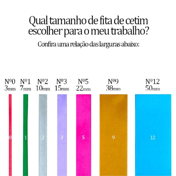 Imagem de Fita de Cetim Pascoa n00 - 7mm - 100 metros Artesanatos Laços Presentes  Cores