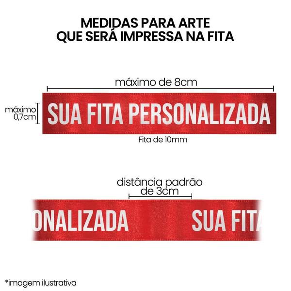 Imagem de Fita de Cetim Personalizada CFS002 - 10mm X 45metros - Vermelho 209 - 01 Unidade - Progresso -