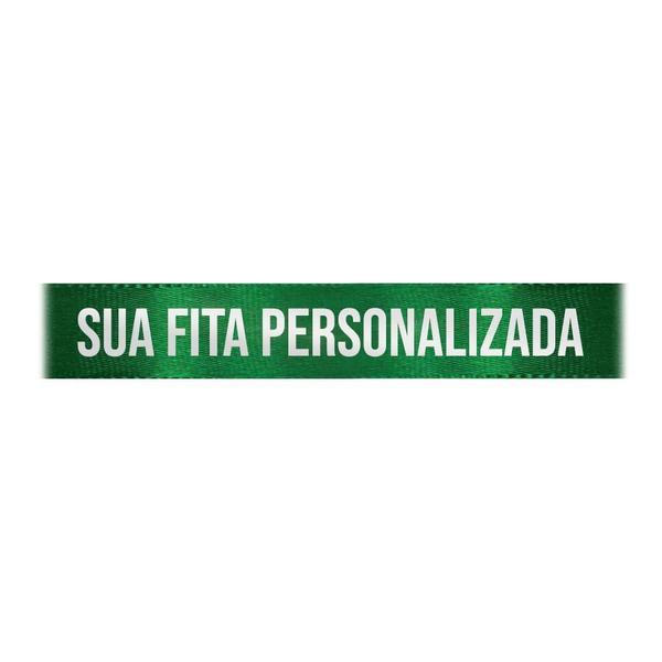 Fita de Cetim Personalizada CFS005 - 22mm X 45metros - Verde Bandeira 217 - 01 Unidade - Progresso - Imagem de Fita de Cetim Personalizada CFS005 - 22mm X 45metros - Verde Bandeira 217 - 01 Unidade - Progresso -