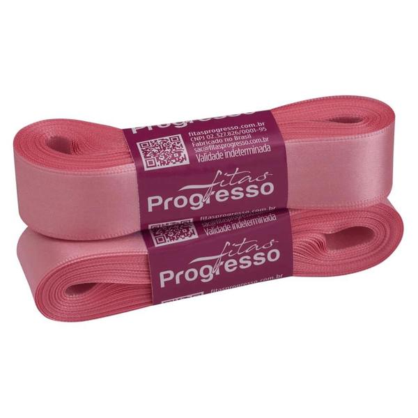 Fita de Cetim Progresso 22mm - Nº 5 c/ 10 metros - Rosa Pétala Imagem de Fita de Cetim Progresso 22mm - Nº 5 c/ 10 metros - Rosa Pétala