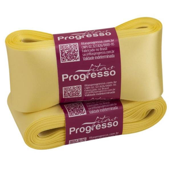 Imagem de Fita de Cetim Progresso 50mm nº12 - 10m Cor 242 Amarelo Canário - 01 unidade