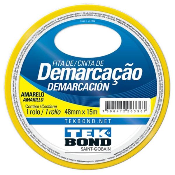 Imagem de Fita de Demarcação Amarela 48mm x 15 Metros - 21241048200 - TEKBOND