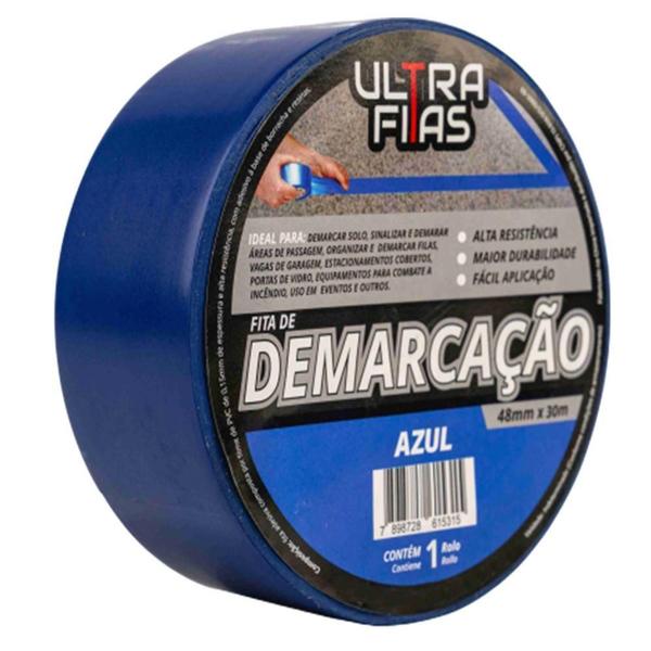 Imagem de Fita De Demarcação de Solo Pvc 48mm X 30 Metros Sinalização - Amarela, Azul, Branca, Cinza, Laranja, Listrada, Preta, Verde, Vermelha ou Zebrada