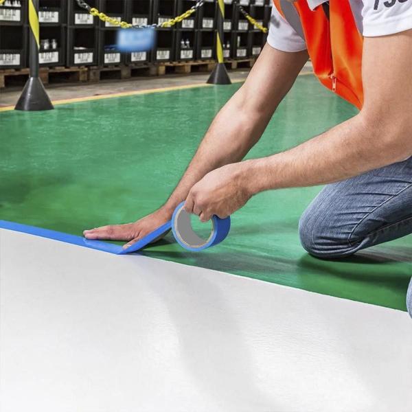 Imagem de Fita De Demarcação de Solo Pvc 48mm X 30 Metros Sinalização - Amarela, Azul, Branca, Cinza, Laranja, Listrada, Preta, Verde, Vermelha ou Zebrada