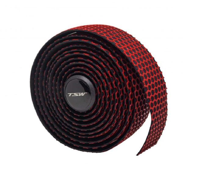 Fita De Guidão Para Bicicleta Mtb Vermelha Silicone Gel TSW Imagem de Fita De Guidão Para Bicicleta Mtb Vermelha Silicone Gel TSW