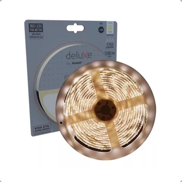 Fita de led 15w 12v 4000k 5m ip20 - AVANT Imagem de Fita de led 15w 12v 4000k 5m ip20