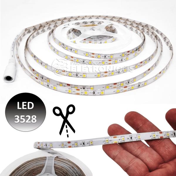 Imagem de Fita De Led 3528 Rolo 5 Metros 300 Led Siliconada Adesivada 35286K