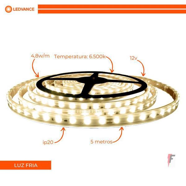 Imagem de Fita De Led 4,8W/M 12V 6500K 5 Metros Ip20 Ledvance