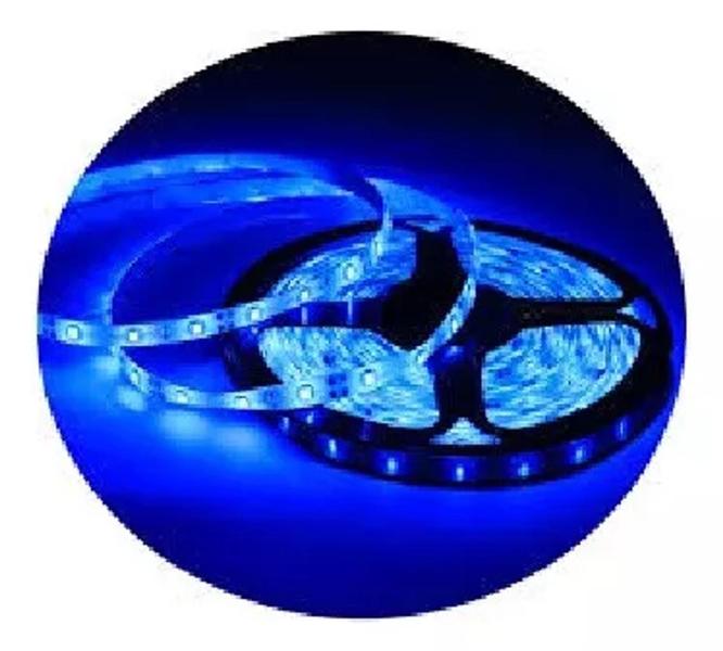 Fita De Led 5050 Luz Azul 5m Alta Intensidade+fonte 5a - Top Leds Imagem de Fita De Led 5050 Luz Azul 5m Alta Intensidade+fonte 5a