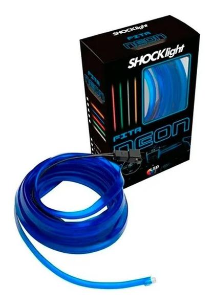 Imagem de Fita de Led Automotivo Flexivel Shocklight 3m Azul Neon Top