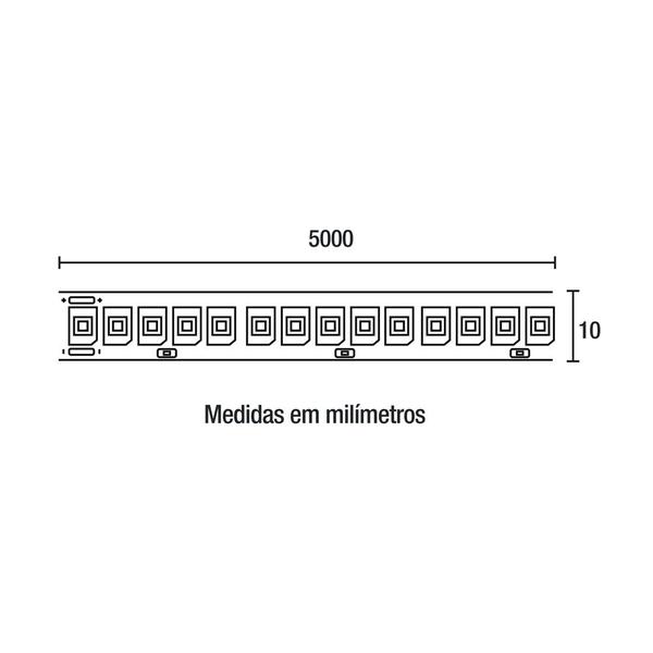 Fita de Led Blumenau Ultra com 5 Metros 16W 12V 6500K Luz Branca Imagem de Fita de Led Blumenau Ultra com 5 Metros 16W 12V 6500K Luz Branca