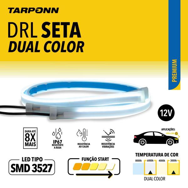 Imagem de Fita de Led Dual Color DRL Seta Tarponn Farol Dianteiro 60cm 