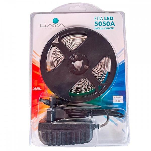 Imagem de Fita De Led Gaya 5050A - Ip20 6000K 12V. 5M Com Driver - 9307