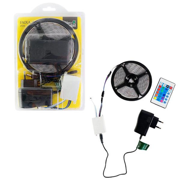 Fita de LED Pisca Pisca 5 Metros 300 LEDs RGB - Wincy Natal Imagem de Fita de LED Pisca Pisca 5 Metros 300 LEDs RGB