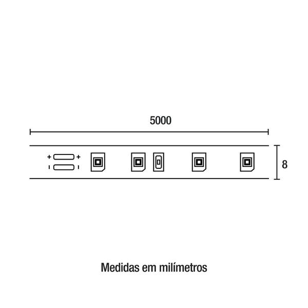 Fita de led pro 2835 12w/m 12v 3.000k 5m blumenau Imagem de Fita de led pro 2835 12w/m 12v 3.000k 5m blumenau