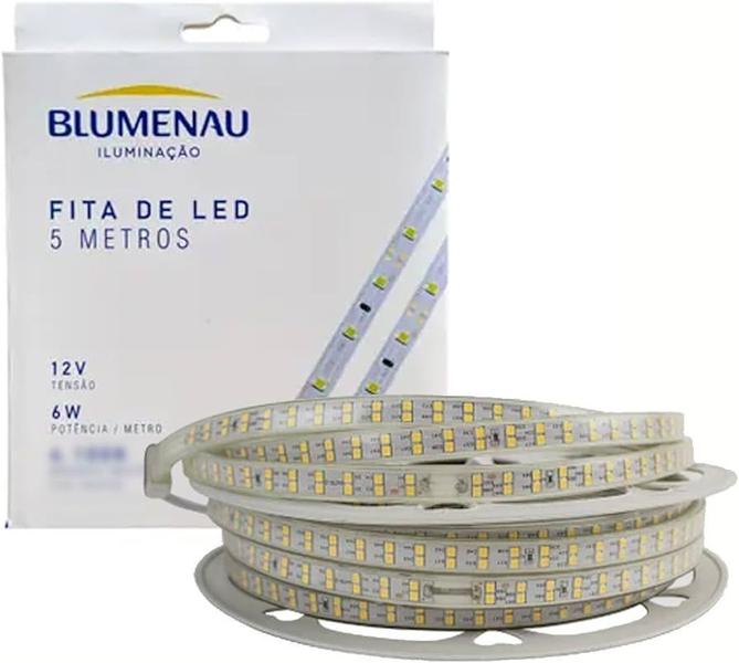 Fita de led pro 2835 12w/m 12v 3.000k 5m blumenau Imagem de Fita de led pro 2835 12w/m 12v 3.000k 5m blumenau