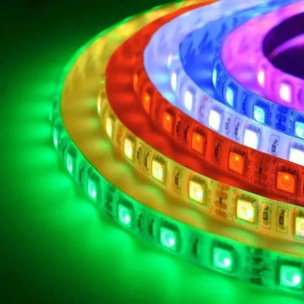 Imagem de Fita De Led Rgb 5050 15 Metros Para Decoração Com Fonte 5Amp