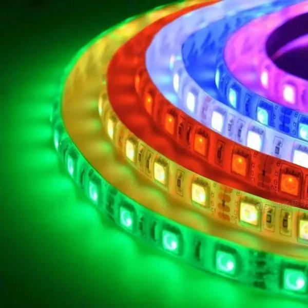 Imagem de Fita De Led Rgb 5050 20 Metros Para Decoração Com Fonte