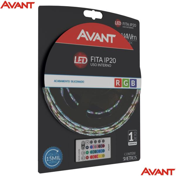 Fita de Led Rgb 5m com Transformador Avant Imagem de Fita de Led Rgb 5m com Transformador Avant