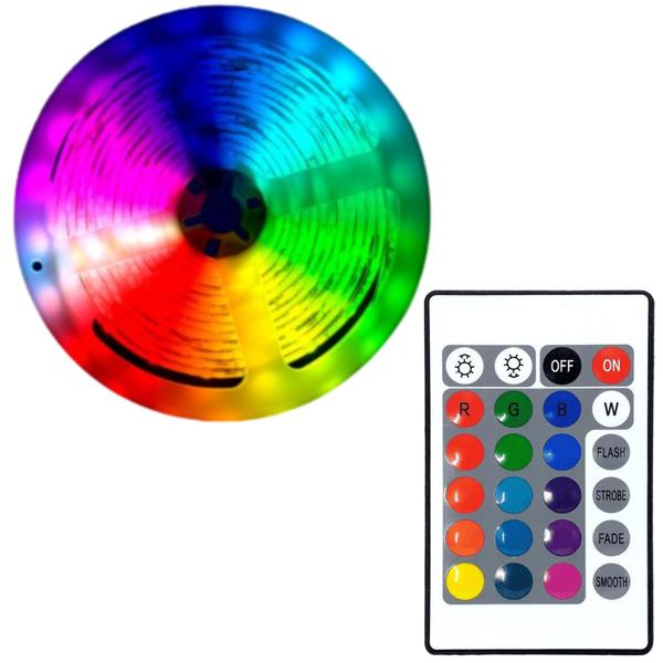 Fita de Led Rgb 5m com Transformador Avant Imagem de Fita de Led Rgb 5m com Transformador Avant