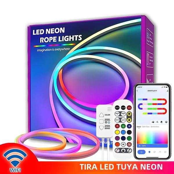 Imagem de Fita de LED RGBIC Neon com Música Sincronizada - 12-24V - 84 LEDs/m