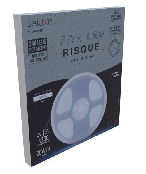 Imagem de Fita De Led Risqué 100W 6500K 12V 20W P/Metro 5 Metros Ip20