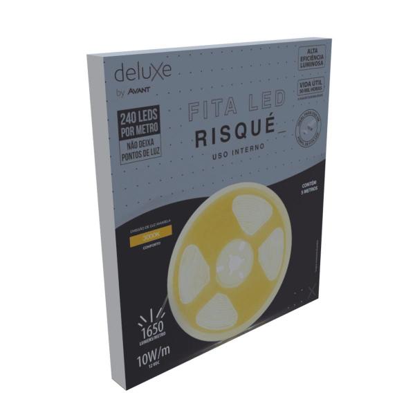 Fita De Led Risqué 10Wm Luz Amarela 3000K 5M 12V Avant Imagem de Fita De Led Risqué 10Wm Luz Amarela 3000K 5M 12V Avant