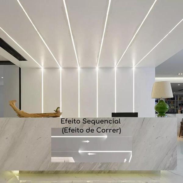 Fita De Led Sequencial Luz De Correr 10mm 24v 10m Com Controlador De 24 Efeitos E Fonte - AAATOP Imagem de Fita De Led Sequencial Luz De Correr 10mm 24v 10m Com Controlador De 24 Efeitos E Fonte