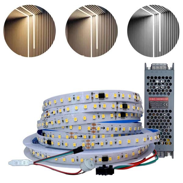 Fita De Led Sequencial Luz De Correr 10mm 24v 10m Com Controlador De 24 Efeitos E Fonte - AAATOP Imagem de Fita De Led Sequencial Luz De Correr 10mm 24v 10m Com Controlador De 24 Efeitos E Fonte