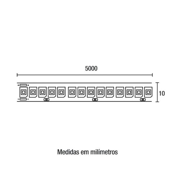 Imagem de Fita de LED Ultra 240 LEDs 12V 16W/m 6.500K 5m - Blumenau