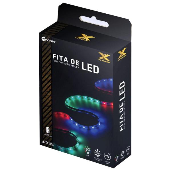 Imagem de Fita De Led Vx Gaming Rgb Com Controlador Conexao Usb 120 P