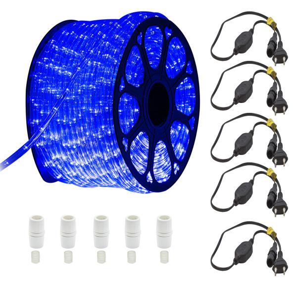 Imagem de Fita de Luz Led Mangueira 12mm  100 Metros 12mm 110V ou 220v Azul 102094/101093