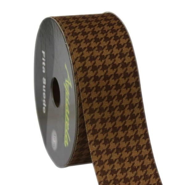 Imagem de Fita de Suede Estampada Lulitex 38mm Rolo com 10 Metros