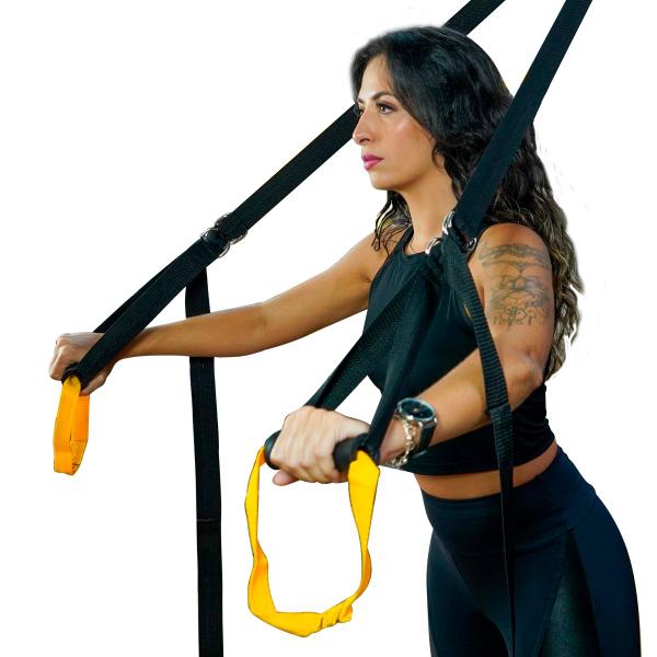 Imagem de Fita de Suspensão TRX Natural Fitness Faixa de Resistência Treinamento Alongamento