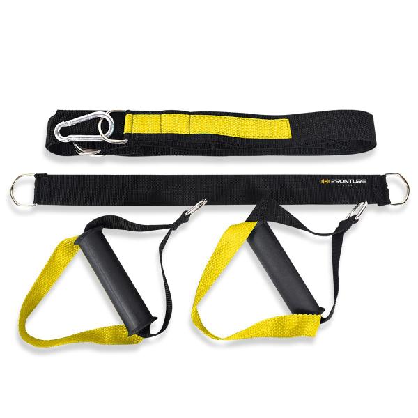 Imagem de Fita De Treinamento Suspenso Funcional Pilates Trx Fita de Suspensão para  Alongamento Fortalecimento Completo Amarelo