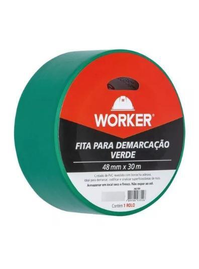 Imagem de Fita Demarcação Adesiva 48mmX30m Verde WORKER