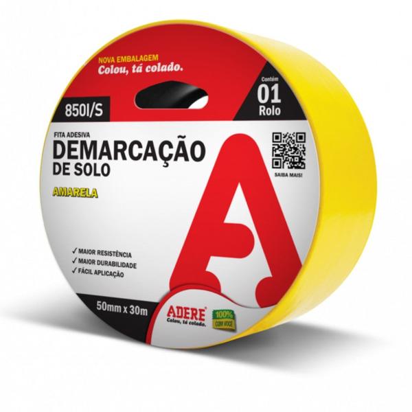 Imagem de Fita Demarcacao Solo 850I/S 50Mmx15M Amarelo Adere