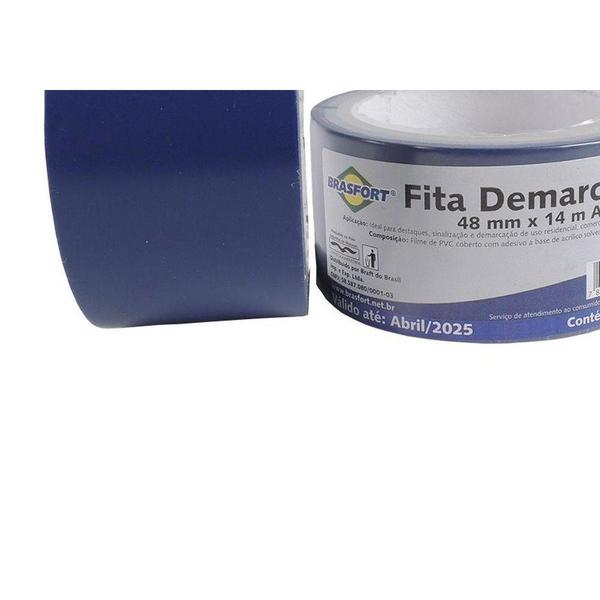 Imagem de Fita Demarcacao Solo Brasfort 48X14M Azul  7638