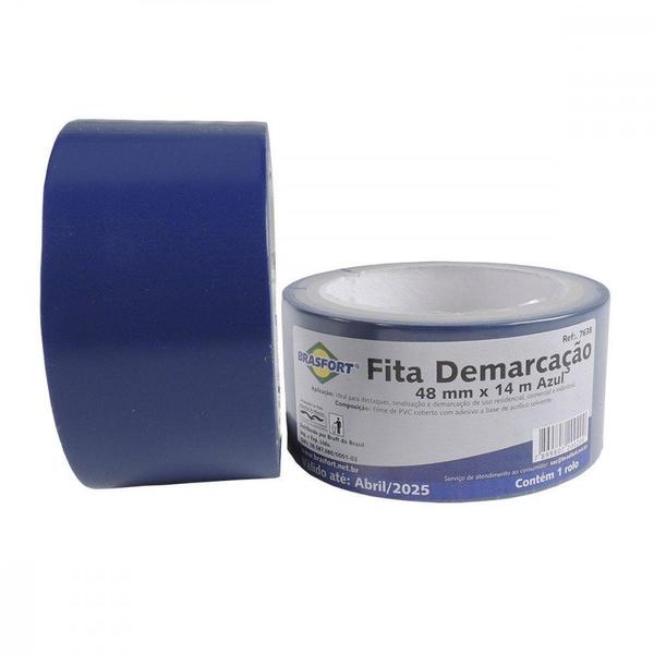 Imagem de Fita Demarcacao Solo Brasfort 48X14M Azul  7638