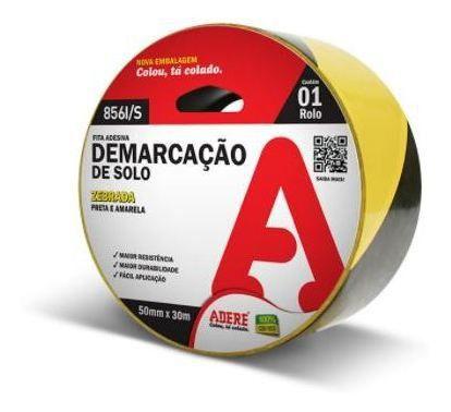 Imagem de Fita Demarcação Zebrada De Solo Piso Resistente Durável 50x30 Metros - Alta Visibilidade, Durabilidade e Segurança