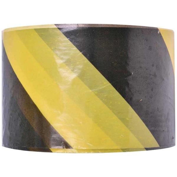 Imagem de Fita Demarcação Zebrada Worker 7Cm X 200M Preto E Amarelo