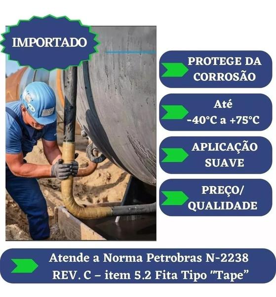 Imagem de Fita Denso Tape Et 50mm X 10m Proteção Anticorrosiva Tubos