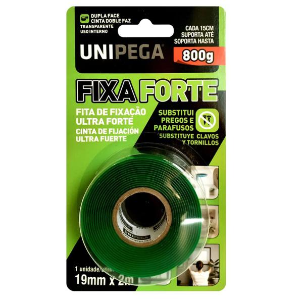 Imagem de Fita Dupla Face 19mm X 2m Fixa Forte Unipega