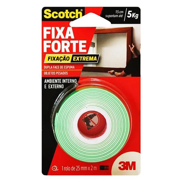 Imagem de Fita Dupla Face Fixa Forte 24Mm X 2M Scotch 3M 5Kg Extrema