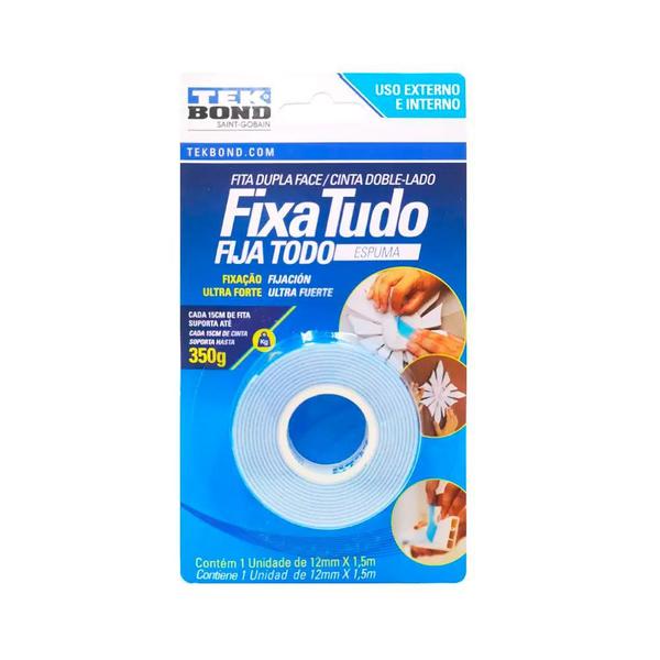 Imagem de Fita Dupla Face Fixa Tudo Banana TekBond 1,5m